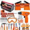 TOY Life Kids Tool Set for Boy Ages 4-6 with Belt, Toddler Tool Set with Drill, Kids Construction Toys, Learning Kit for Home DIY and Woodworking view 1