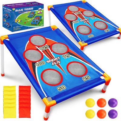 TOY Life Bean Bags Toss Carnival Games, Cornhole, Outdoor Toys for Kids Ages 4-8, Backyard Game Sports & Outdoor Play, Outside Toys for Ages 5-7, Family Lawn Yard Games Birthday Party, Gift for Boys