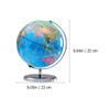 Mipcase Tabletop World Globe Desktop World Globe Light Up Illuminated Educational Terrestrial with Stand for Adults Office Decoration Desktop Political view 2