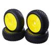 Replacement Part For 4 Pieces Front Rear Rim Tire Rubber Tires For RC 1: 8 Team Truck - (Color: Yellow) view 1