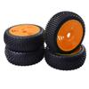 Replacement Part For 4 Pieces Front Rear Rim Tire Rubber Tires For RC 1: 8 Team Truck - (Color: Yellow) view 2