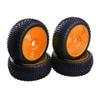Replacement Part For 4 Pieces Front Rear Rim Tire Rubber Tires For RC 1: 8 Team Truck - (Color: Yellow) view 3