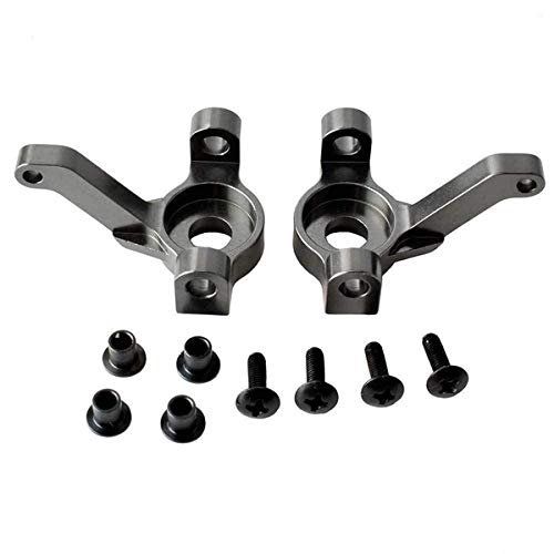Replacement Part For 2Pcs P860010 Aluminum Steering Arm Wheel Hub Carrier Steering Cup For RGT 86100 1/10 Simulation Crawler Cars Upgraded Parts - (Color: Black)