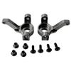 Replacement Part For 2Pcs P860010 Aluminum Steering Arm Wheel Hub Carrier Steering Cup For RGT 86100 1/10 Simulation Crawler Cars Upgraded Parts - (Color: Black) view 1