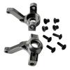 Replacement Part For 2Pcs P860010 Aluminum Steering Arm Wheel Hub Carrier Steering Cup For RGT 86100 1/10 Simulation Crawler Cars Upgraded Parts - (Color: Black) view 2