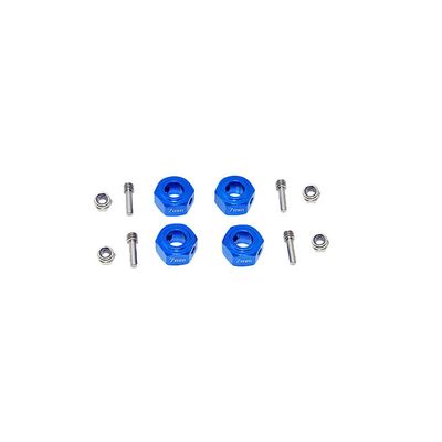 Replacement Part For 1/10 GRANITE 4X4 MEGA MOSTER TRUCK 12mm Hex Coupling (7mm Thick) Hex Adapter Spare Part - (Color: Blue)