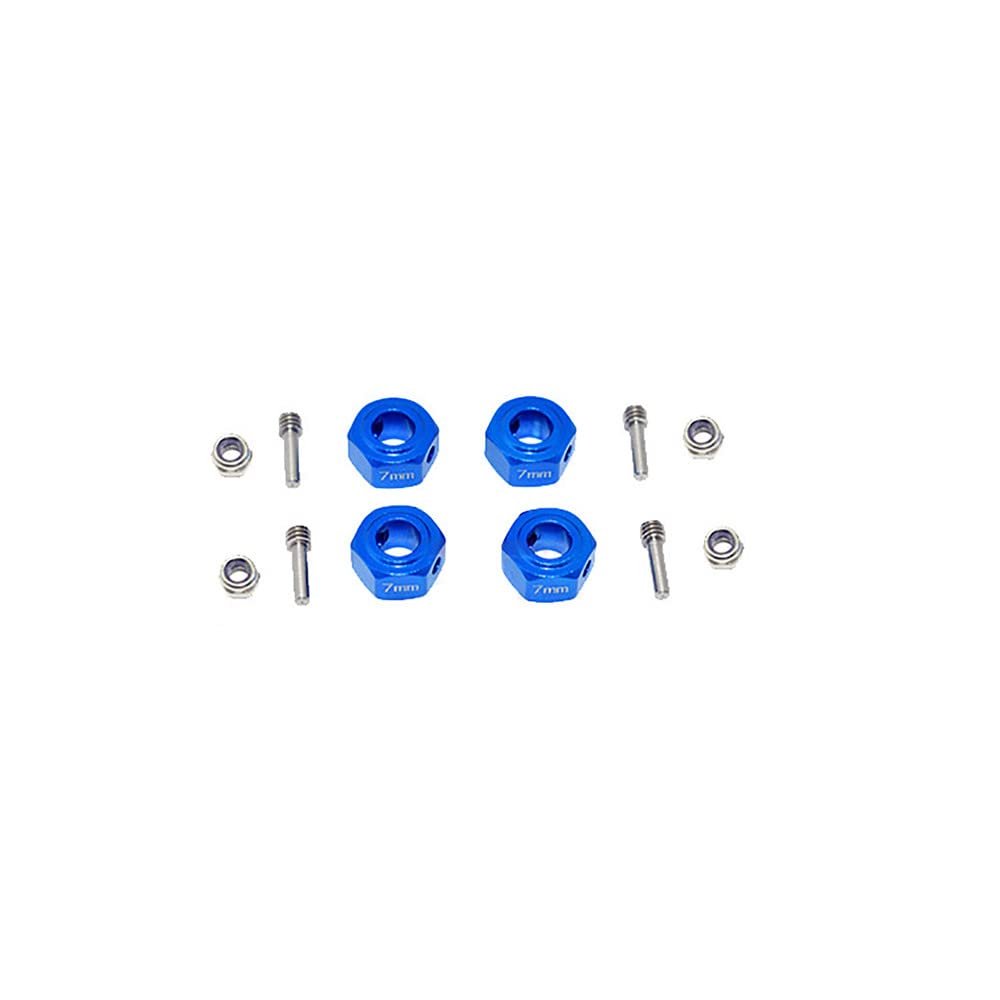 Replacement Part For 1/10 GRANITE 4X4 MEGA MOSTER TRUCK 12mm Hex Coupling (7mm Thick) Hex Adapter Spare Part - (Color: Blue)