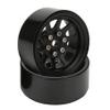 Replacement Part For 2pcs 54mm Beadlock Wheel Rims Alloy Wheel Rims For -4 1/10 RC Crawler Car Spare Parts Accessory - (Color: Black) view 1