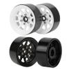 Replacement Part For 2pcs 54mm Beadlock Wheel Rims Alloy Wheel Rims For -4 1/10 RC Crawler Car Spare Parts Accessory - (Color: Black) view 2