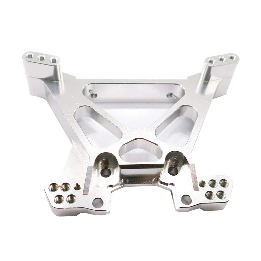 Replacement Part For Aluminum Rear Shock Tower Upgrade Parts For 1:10 4x4 Replacement Of Part 6838 6839 - (Color: Silver)