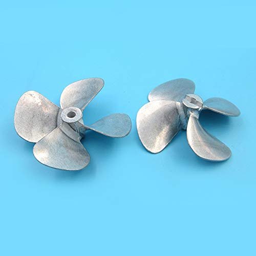 Replacement Part For Metal 60mm Propeller Zinc Alloy Fully Submerged 4 Blade Props 4mm/5mm Hole 17mm Height CW CCW Propellers For RC Bait Load Boats - (Color: 1pc 5mm Hole CCW)