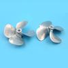 Replacement Part For Metal 60mm Propeller Zinc Alloy Fully Submerged 4 Blade Props 4mm/5mm Hole 17mm Height CW CCW Propellers For RC Bait Load Boats - (Color: 1pc 5mm Hole CCW) view 1
