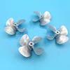 Replacement Part For Metal 60mm Propeller Zinc Alloy Fully Submerged 4 Blade Props 4mm/5mm Hole 17mm Height CW CCW Propellers For RC Bait Load Boats - (Color: 1pc 5mm Hole CCW) view 3