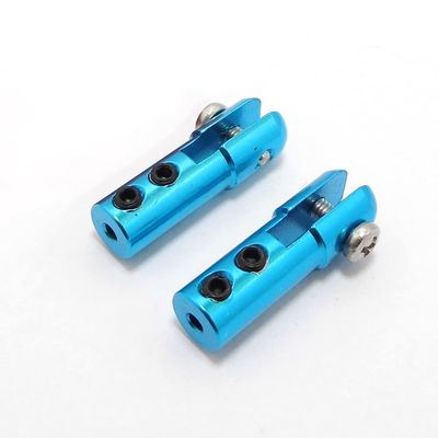 Replacement Part For 10PCS Metal Servo Arm Linkage Tie Rod End Clevis Steering Rudder Joint Coupler For RC Boat Airplane Equipment Box - (Color: 10PCS Blue)