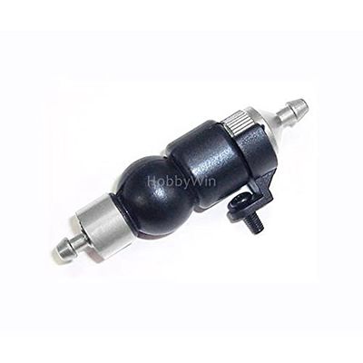 Replacement Part For Aluminum 1/8 Scale RC Car Fuel Filter With Rubber Pump 51759 For Nitro Engine Power Model Buggy Car Off-Road Truck Truggy - (Color: Silver)