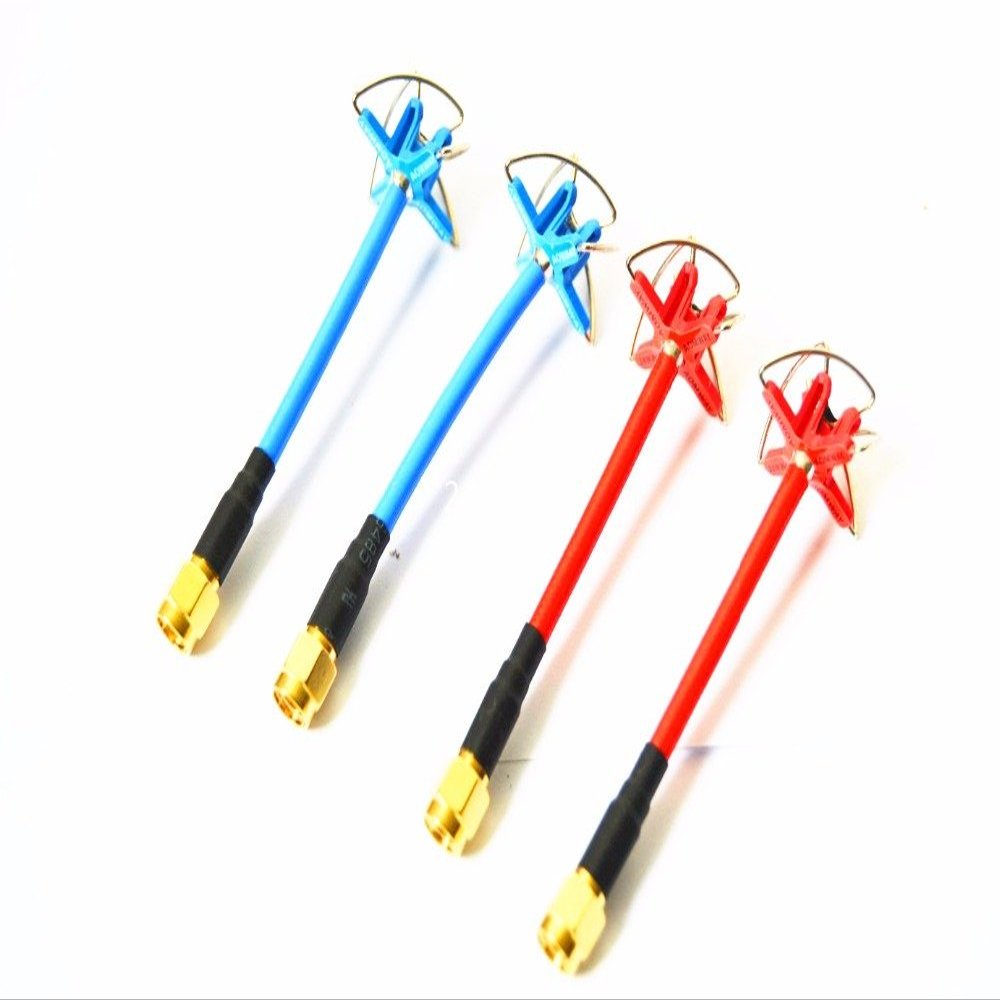 Replacement Part For 5.8G 3dBi RP-SMA Male Four Lobe RHCP VTx/VRx FPV Antenna 2 Colors For Choose