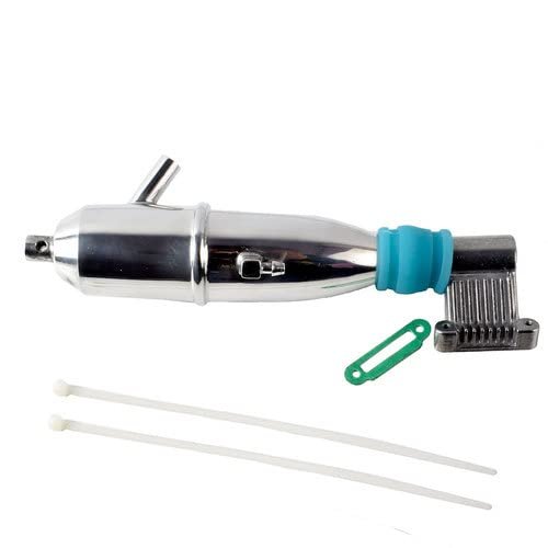 Replacement Part For 1Set 1:10 Aluminum Alloy Exhaust Pipe Exhaust Cylinder 102009 02026 Rubber Hose With Elbow For 94101/94102/94105 RC Cars - (Color: B/Discharge Rate: 35C)