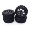 Replacement Part For 4Pcs 1/10 1/12 1/14 RC Car Rubber Tyres Wheels For 144001 124019 124018 Redcat VRX LRP ZD Racing Buggy - (Color: Black) view 1
