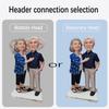 AIOU AIOU 8" Two People Custom Bobbleheads Figurine Personalized As Anniversary Day Birthday Mother's Father's Day Best Gifts for Elderly Souvenir Unique Idea Gifts Based on Photos view 2