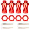 Replacement Part For 4Pcs Metal RC Wheel Hex Driver 12mm Turn 17mm Extension Hex Adapter For RC Car Truck Parts - (Color: Red) view 1