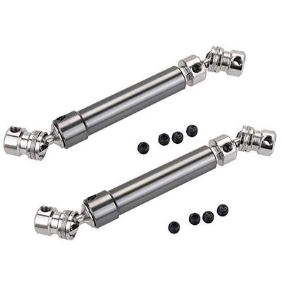 Replacement Part For 2Pcs Metal Drive Shaft 100-145mm For RC Car 1/10 Crawler Truck Shaft SCX10 - (Color: Gray)