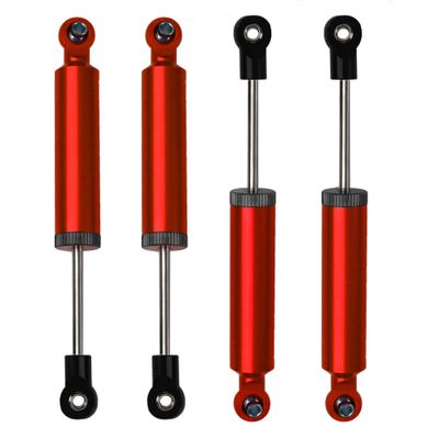 4Pcs RC Car Shocks Shock Absorber Internal Spring Shocks Damper Upgrade Parts Compatible with Axial SCX10 Traxxas TRX4 Redcat Tamiya 1/10 RC Crawler (Hole Distance:110mm, Red)