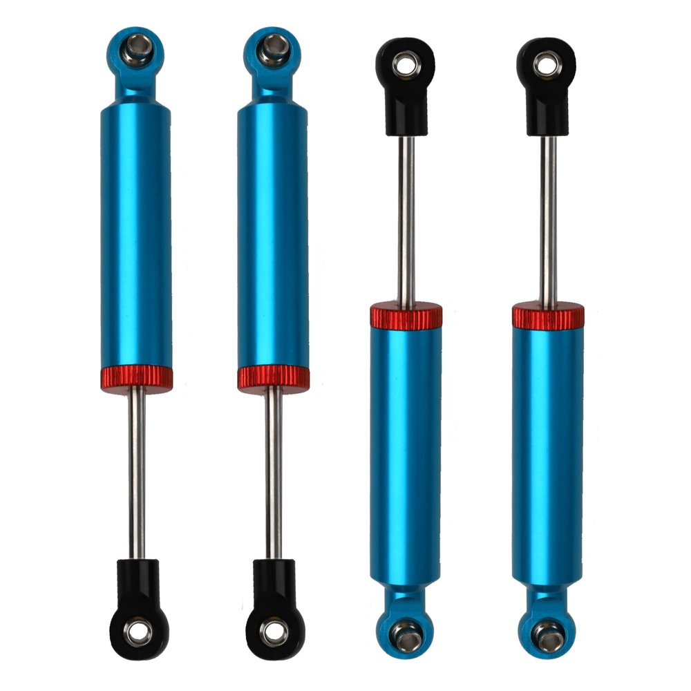 4Pcs RC Car Shocks Shock Absorber Internal Spring Shocks Damper Upgrade Parts Compatible with Axial SCX10 Traxxas TRX4 Redcat Tamiya 1/10 RC Crawler (Hole Distance:110mm, Blue)