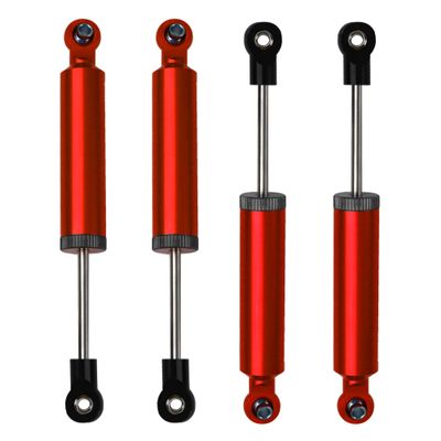 4Pcs RC Car Shocks Shock Absorber Internal Spring Shocks Damper Upgrade Parts Compatible with Axial SCX10 Traxxas TRX4 Redcat Tamiya 1/10 RC Crawler (Hole Distance:100mm, Red)