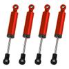 4Pcs RC Car Shocks Shock Absorber Internal Spring Shocks Damper Upgrade Parts Compatible with Axial SCX10 Traxxas TRX4 Redcat Tamiya 1/10 RC Crawler (Hole Distance:100mm, Red) view 2