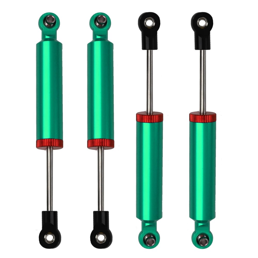 4Pcs RC Car Shocks Shock Absorber Internal Spring Shocks Damper Upgrade Parts Compatible with Axial SCX10 Traxxas TRX4 Redcat Tamiya 1/10 RC Crawler (Hole Distance:100mm, Green)