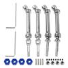 2Pairs ShareGoo Front & Rear Steel Drive Shaft Transmission Axle Compatible with Traxxas Slash 4X4 Nitro Rustler VXL Stampede 4X4 1/10 RC Car Truck (Blue) view 1