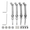 2Pairs ShareGoo Front & Rear Steel Drive Shaft Transmission Axle Compatible with Traxxas Slash 4X4 Nitro Rustler VXL Stampede 4X4 1/10 RC Car Truck (Silver) view 1