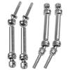 2Pairs ShareGoo Front & Rear Steel Drive Shaft Transmission Axle Compatible with Traxxas Slash 4X4 Nitro Rustler VXL Stampede 4X4 1/10 RC Car Truck (Silver) view 3