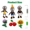 6Pcs Plants vs Zombies Plush Toys Zombie Sets,Ducky Newspaper Conehead Zombie,Sunflower Chomper Cherry Bomb Plant Soft Plants vs Zombies Toys PVZ Plush 1 2 for Birthday,Party,Halloween & Christmas view 2