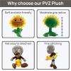 6Pcs Plants vs Zombies Plush Toys Zombie Sets,Ducky Newspaper Conehead Zombie,Sunflower Chomper Cherry Bomb Plant Soft Plants vs Zombies Toys PVZ Plush 1 2 for Birthday,Party,Halloween & Christmas view 3