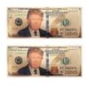 blinkee Two Pack 100 USD President Donald Trump Collectible Gold Plated Fake Bank Note view 4