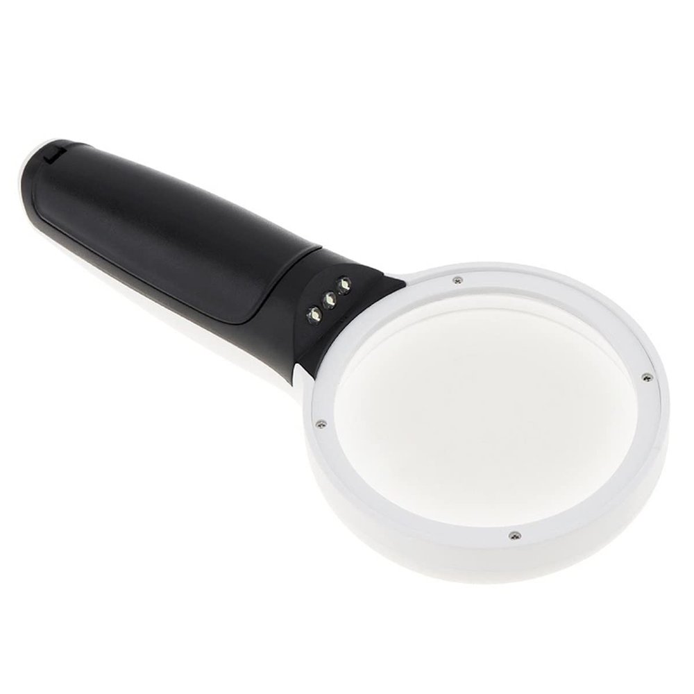Microscope Kit Magnifying Glasses with Light for Reading, Handheld 3X 45X Illuminated Magnifier Microscope with 3 LED Microscope Lens Adapters (Color : 3)