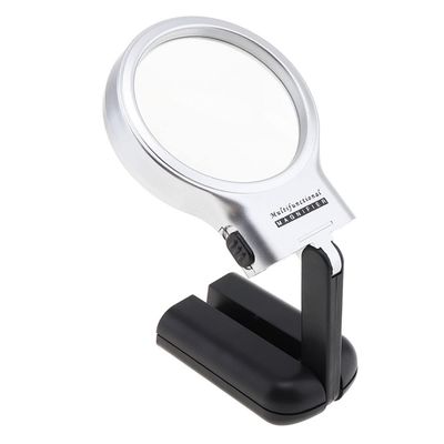 Microscope Kit Magnifying Glasses with Light for Reading, Handheld 3X 45X Illuminated Magnifier Microscope with 3 LED Microscope Lens Adapters (Color : 4)
