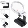 Microscope Kit Magnifying Glasses with Light for Reading, Handheld 3X 45X Illuminated Magnifier Microscope with 3 LED Microscope Lens Adapters (Color : 4) view 2