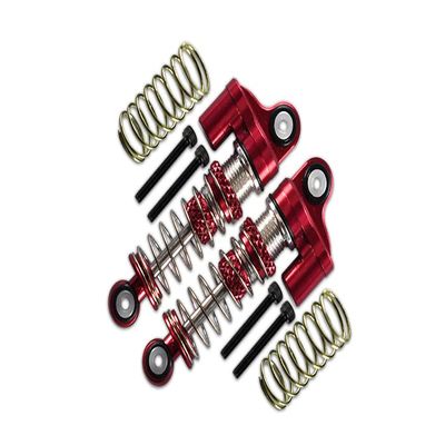 8pc set Upgrades Aluminum Front/Rear DamperMidpoint Distance 35mmAXIAL SCX24 WRANGLER JLU CRC-AXI00002 RC Cars by GPM (red)