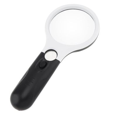 Microscope Kit Magnifying Glasses with Light for Reading, Handheld 3X 45X Illuminated Magnifier Microscope with 3 LED Microscope Lens Adapters (Color : 1)