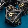 ARUOHHA Hollow DND Metal Dice Set Black Gold Dragons D and D Dice, RPG Role Playing Games Dungeons Polyhedral Dice with Gift Box D20 D12 D10 D8 D6 D4 view 4
