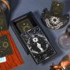 Wooden Tarot Card Case and Stand Holder, Fortune Telling Trinket Keepsake Box With Pendulum Board, Moon Shape Altar Display for Witch (Fresh Style) view 4