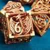 ARUOHHA Hollow DND Metal Dice Set Golden Red Dragons D and D Dice, RPG Role Playing Games Dungeons Polyhedral Dice with Gift Box D20 D12 D10 D8 D6 D4 view 4
