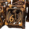 ARUOHHA Hollow DND Metal Dice Set Ancient Gold Dragons D and D Dice, RPG Role Playing Games Dungeons Polyhedral Dice with Gift Box D20 D12 D10 D8 D6 D4 view 1