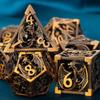 ARUOHHA Hollow DND Metal Dice Set Ancient Gold Dragons D and D Dice, RPG Role Playing Games Dungeons Polyhedral Dice with Gift Box D20 D12 D10 D8 D6 D4 view 2