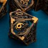 ARUOHHA Hollow DND Metal Dice Set Ancient Gold Dragons D and D Dice, RPG Role Playing Games Dungeons Polyhedral Dice with Gift Box D20 D12 D10 D8 D6 D4 view 4