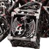 ARUOHHA Hollow DND Metal Dice Set Blood Dragons D and D Dice, RPG Role Playing Games Dungeons Polyhedral Dice with Gift Box D20 D12 D10 D8 D6 D4 view 1