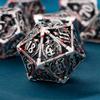 ARUOHHA Hollow DND Metal Dice Set Blood Dragons D and D Dice, RPG Role Playing Games Dungeons Polyhedral Dice with Gift Box D20 D12 D10 D8 D6 D4 view 3
