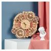 jinyi2016SHOP Wall Clocks DIY Assembly Toy Gifts Children Children Adult LC3D Wooden Model Building Block Kit Zodiac Wall Clock Horloge murale (Color : Time Engine Calendar) view 4